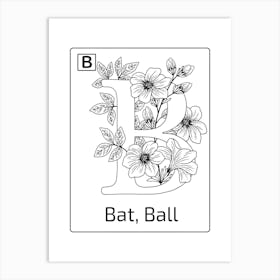 Bat Ball Art Print