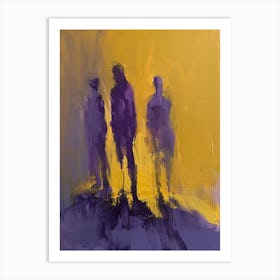 Three People Walking Art Print