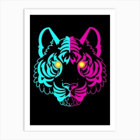 Cyber Tiger Art Print