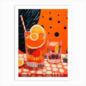 Orange Cocktails Pop Art Inspired 1 Art Print