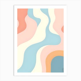 Abstract Pattern in Pastel Colors Art Print