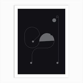 Minimalist snail black poster Art Print