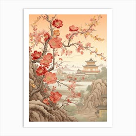 Japanese Quince Victorian Style 3 Art Print
