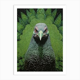 Ohara Koson Inspired Bird Painting Turkey 2 Art Print