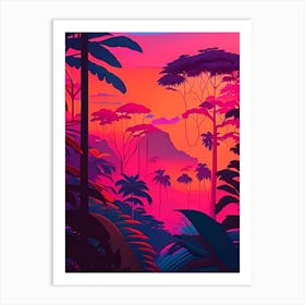 The Amazon Rainforest Sunset Dreamy Landscape Art Print