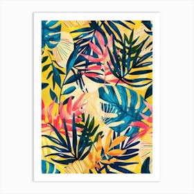 Tropical Leaves Pattern 10 Art Print