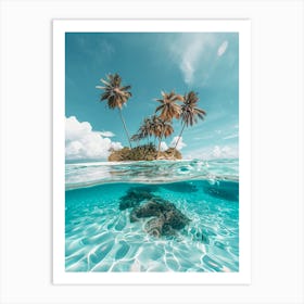 Underwater Tropical Island Art Print