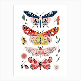 Colourful Insect Illustration Butterfly 5 Art Print