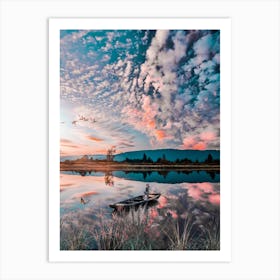 Asian Boat On The River Art Print