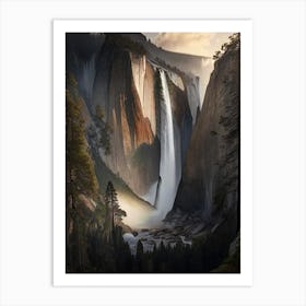 Yosemite Falls, United States Realistic Photograph (3) Art Print