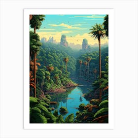 Tambopata National Park Pixel Art 3 Art Print