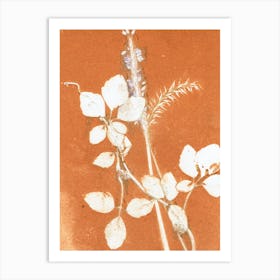 Botanical Orange Leaves Art Print