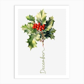 Holly Berries 1 Art Print