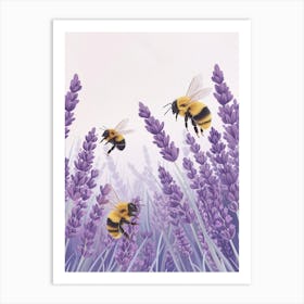 Andrena Bee Storybook Illustration 17 Art Print