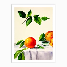 Grapefruit Italian Watercolour fruit Art Print