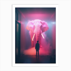 Elephant In The Dark 2 Art Print