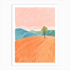 Tree In A Field Art Print