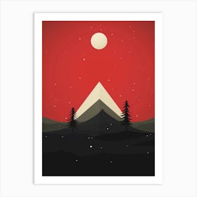 red sky Art Print