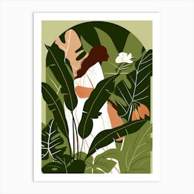 Woman In The Jungle 2 Art Print