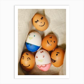 Cute Easter Eggs Art Print