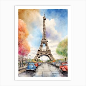 Eiffel Tower In Paris Art Print