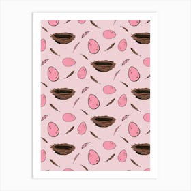 Nesting - Pink Art Print