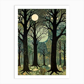 William Morris Forest At Night 22 Art Print