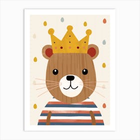 Little Mouse 4 Wearing A Crown Art Print