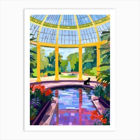 Kew Gardens United Kingdom, Cats Matisse Style 1 Art Print