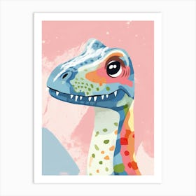 Colourful Dinosaur Suchomimus 3 Art Print