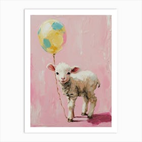 Cute Ram 2 With Balloon Art Print