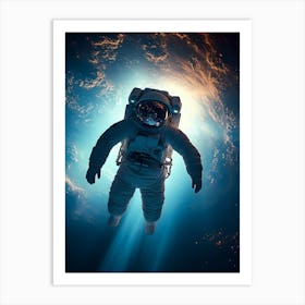 Astronaut In Space Póster