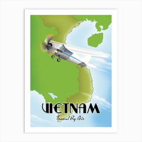 Vietnam Travel By Air Art Print
