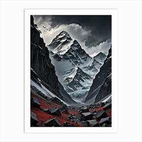 Rocky Landscape Nature’s Masterpiece: Mount Everest Poster