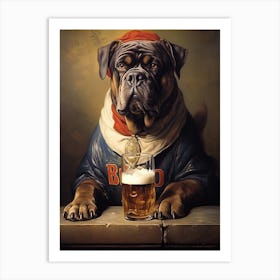 Kbgtron Bulldog Holding A Beer 1400s Rolf Armstrong Ar 57 S 270d66b1 219d 4113 8e3a 66bfea59d22f Art Print