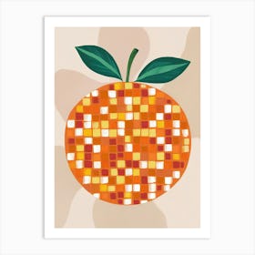 Orange Mosaic 26 Art Print