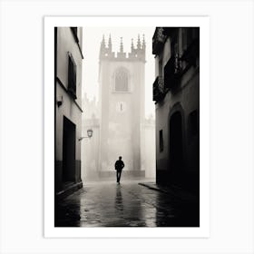 Valladolid, Spain, Black And White Analogue Photography 4 Art Print