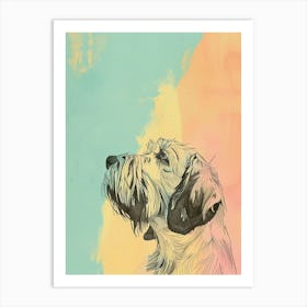 Pastel Petit Basset Griffon Vendeen Dog Pastel Illustration Art Print