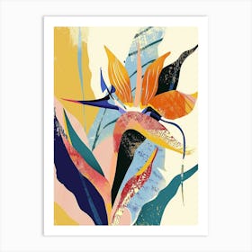 Colourful Flower Illustration Bird Of Paradise 3 Art Print