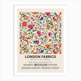Poster Lily Lane London Fabrics Floral Pattern 6 Art Print