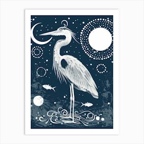 Blue Heron 11 Art Print