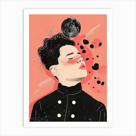 Moon And Stars 15 Art Print