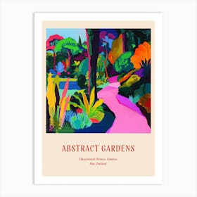 Colourful Gardens Christchurch Botanic Gardens New Zealand 1 Red Poster Art Print
