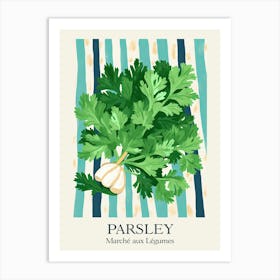 Marche Aux Legumes Parsley Summer Illustration 5 Art Print