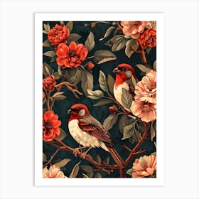 Birds In A Tree Art Print