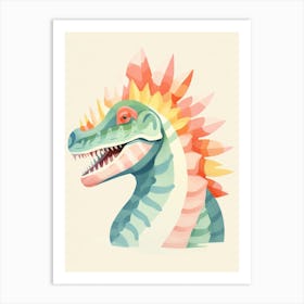 Colourful Dinosaur Spinosaurus 3 Art Print