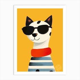 Little Cat 5 Wearing Sunglasses Art Print
