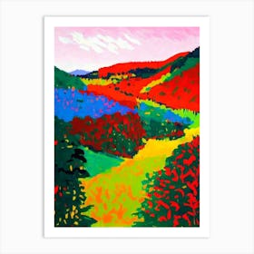 Jim Corbett National Park India Abstract Colourful Art Print