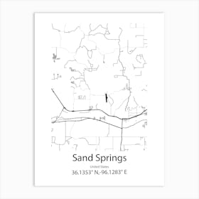 Sand,Norway Minimalist Map Art Print