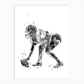 American Football Player Girl Art Print